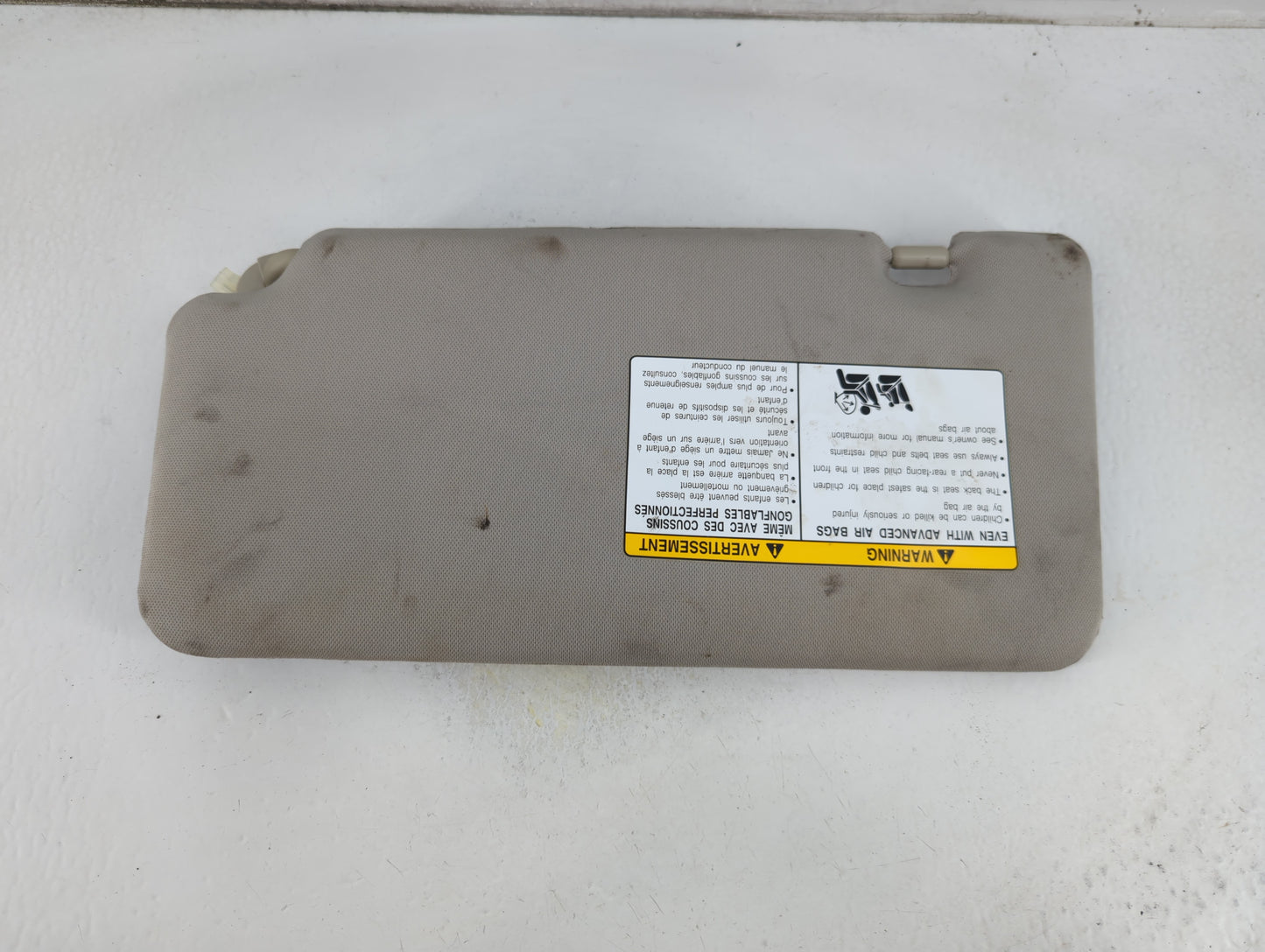 2012 Nissan Versa Sun Visor Shade Replacement Passenger Right Mirror Fits OEM Used Auto Parts - Oemusedautoparts1.com