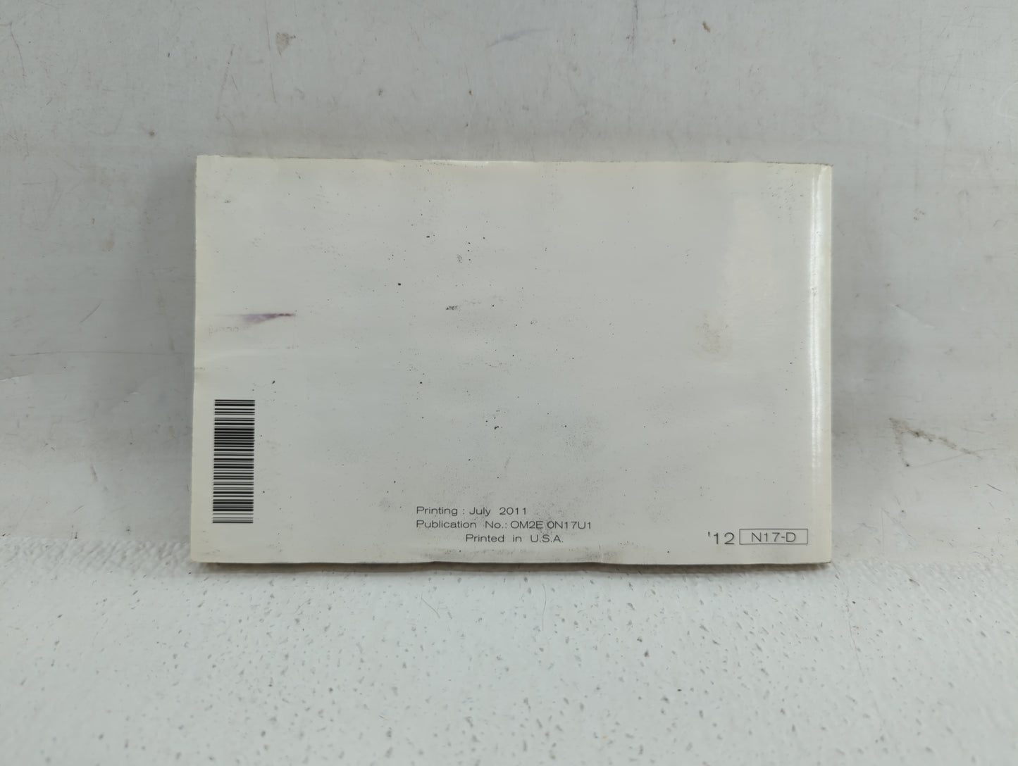 2012 Nissan Versa Owners Manual Book Guide P/N:OM2E 0N17U1 OEM Used Auto Parts - Oemusedautoparts1.com