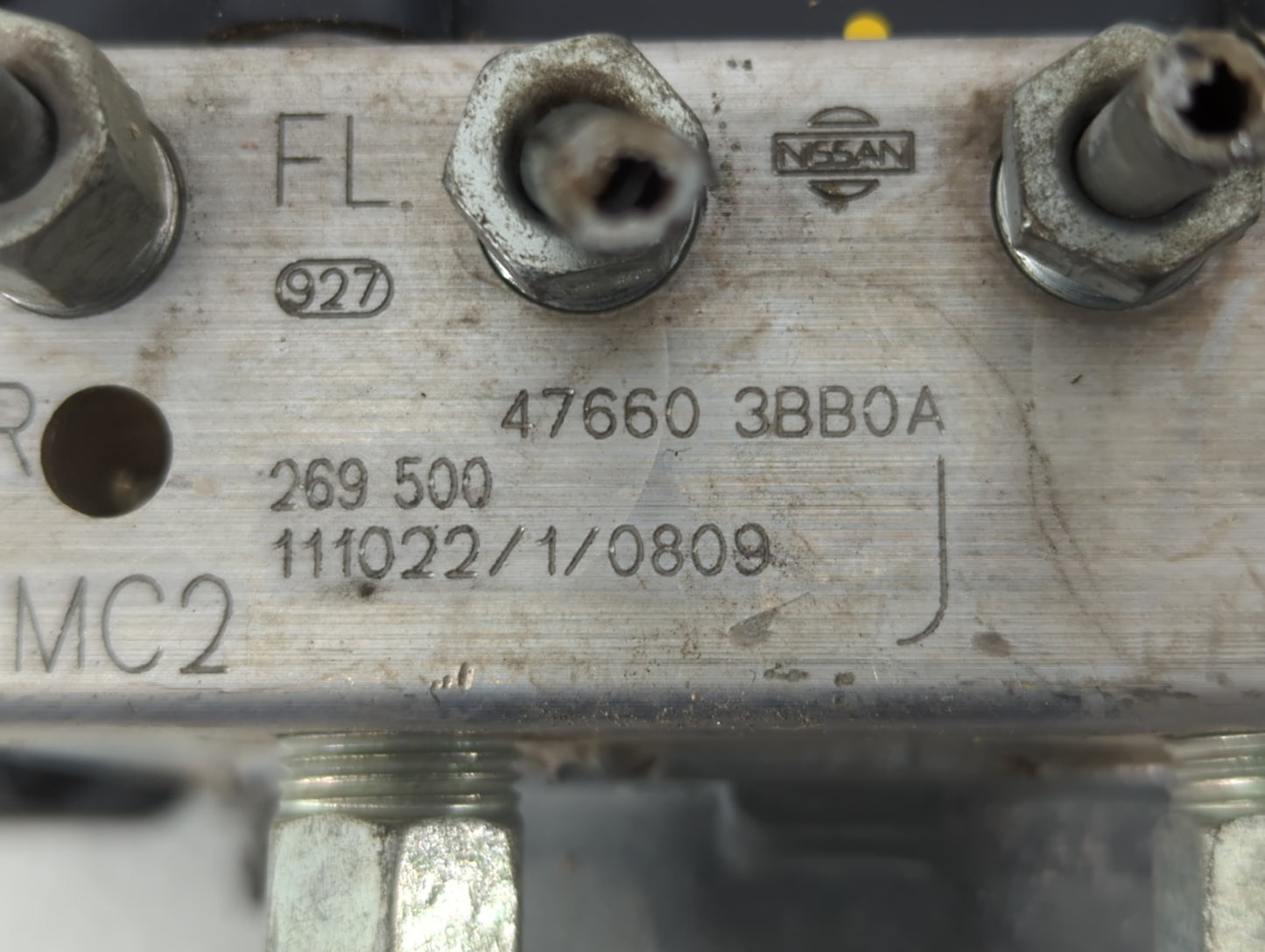 2012 Nissan Versa ABS Pump Control Module Replacement P/N:47660 3BB0A Fits OEM Used Auto Parts - Oemusedautoparts1.com