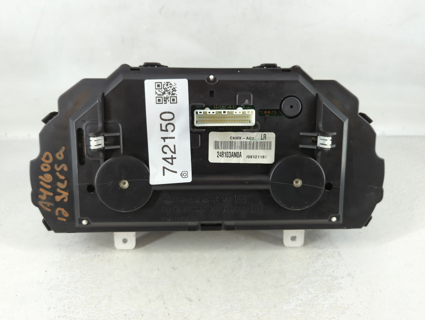 2012 Nissan Versa Instrument Cluster Speedometer Gauges P/N:2248103AN0A Fits OEM Used Auto Parts - Oemusedautoparts1.com