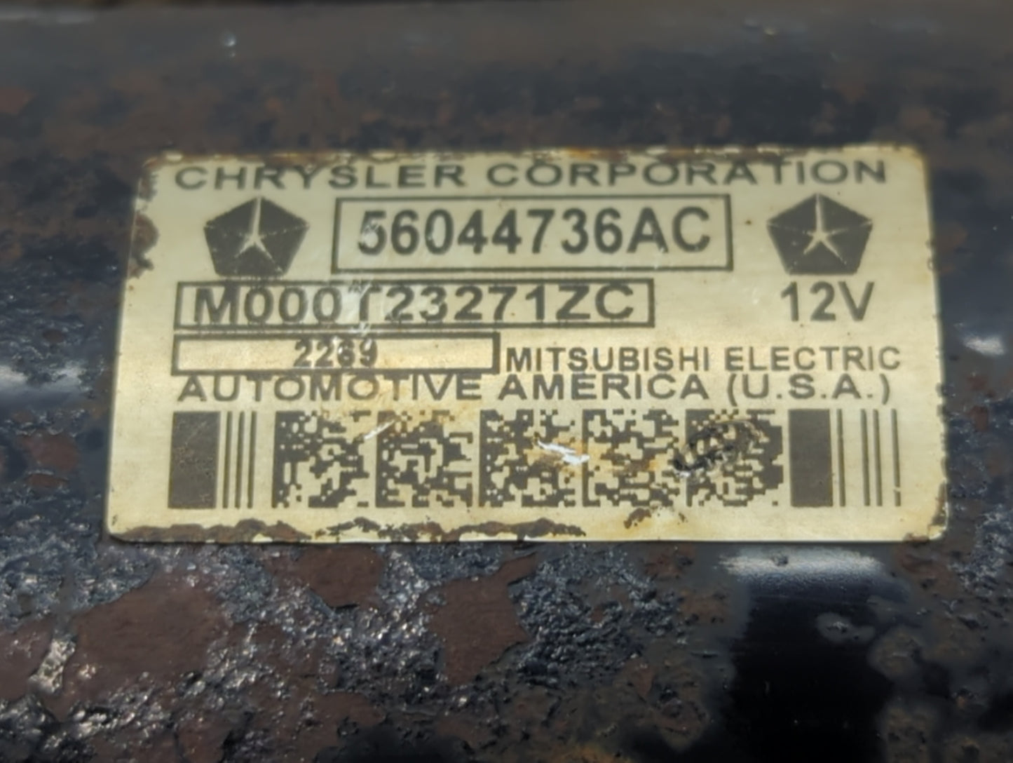 2011-2022 Ram 1500 Car Starter Motor Solenoid OEM P/N:56044736AC Fits OEM Used Auto Parts - Oemusedautoparts1.com