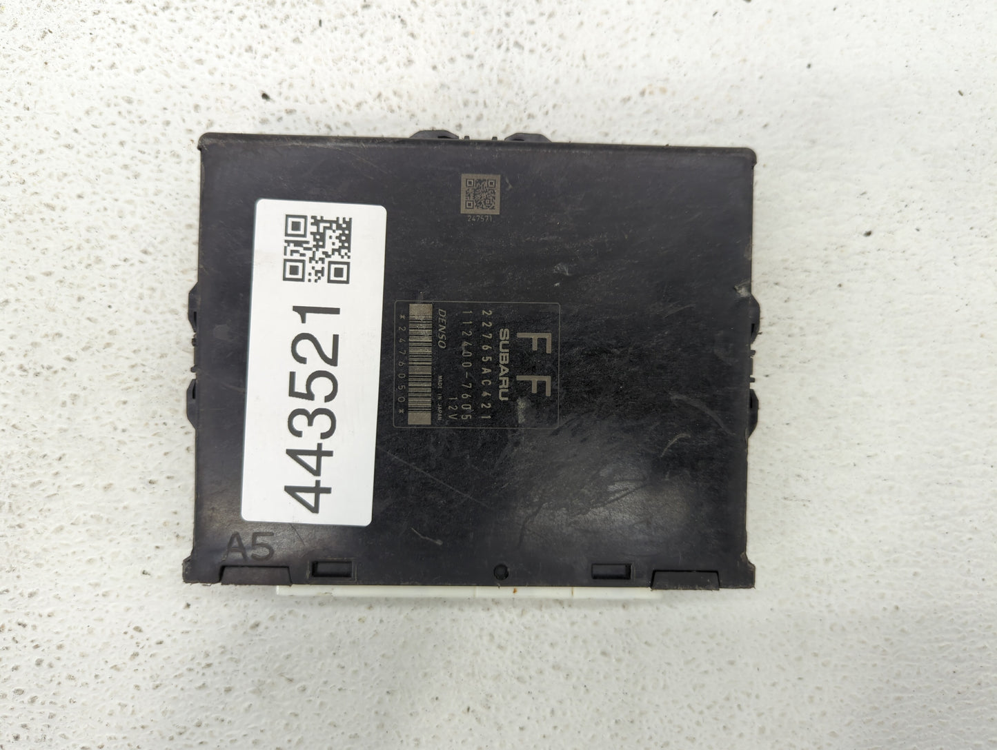 2012 Subaru Impreza PCM Engine Control Computer ECU ECM PCU OEM P/N:22765AC421 Fits OEM Used Auto Parts - Oemusedautoparts1.