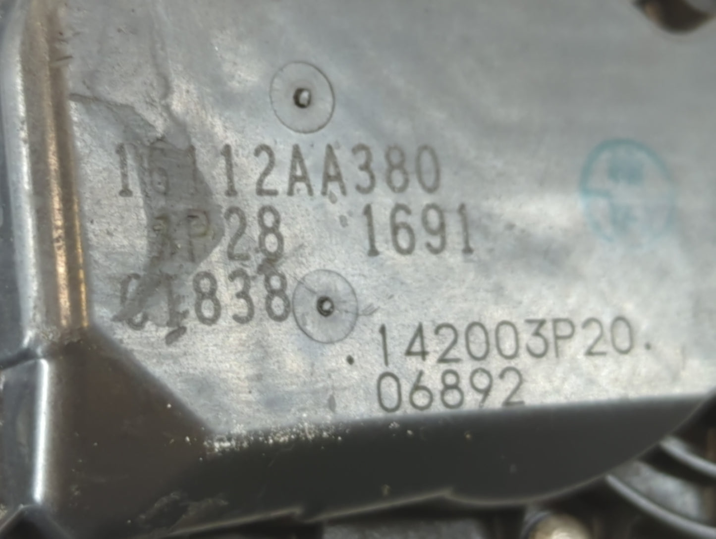 2012-2016 Subaru Impreza Throttle Body P/N:112AA380 Fits Fits 2011 2012 2013 2014 2015 2016 2017 2018 OEM Used Auto Parts -