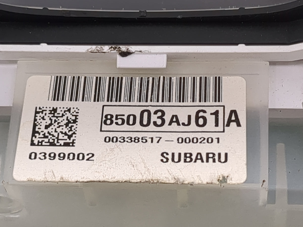 2012 Subaru Legacy Instrument Cluster Speedometer Gauges P/N:85003AJ61A Miles:63K Fits OEM Used Auto Parts - Oemusedautopart