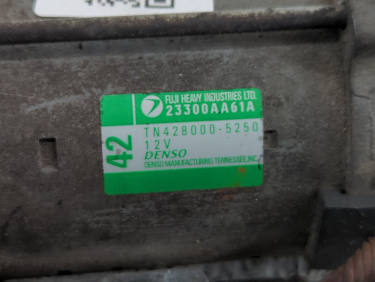 2010-2014 Subaru Legacy Car Starter Motor Solenoid OEM P/N:23300AA61A Fits Fits 2008 2009 2010 2011 2012 2013 2014 OEM Used
