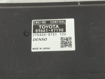 2012-2013 Toyota Prius PCM Engine Control Computer ECU ECM PCU OEM P/N:89661-47190 Fits Fits 2012 2013 OEM Used Auto Parts