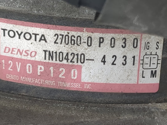 2005-2015 Toyota Tacoma Alternator Replacement Generator Charging Assembly Engine OEM P/N:27060-0P030 Fits OEM Used Auto Parts