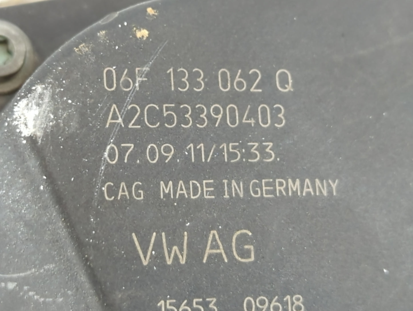 2012-2014 Volkswagen Beetle Throttle Body P/N:A2C53390403 06F 133 062 Q Fits OEM Used Auto Parts - Oemusedautoparts1.com