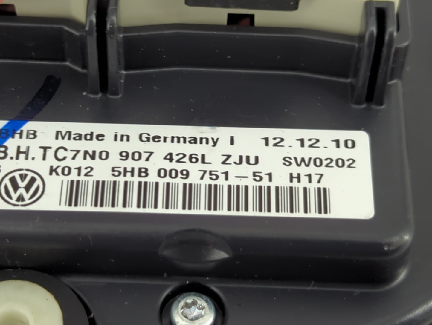 2011-2012 Volkswagen Cc Climate Control Module Temperature AC/Heater Replacement P/N:7N0907426L 5HB009751-51 Fits Fits 2011