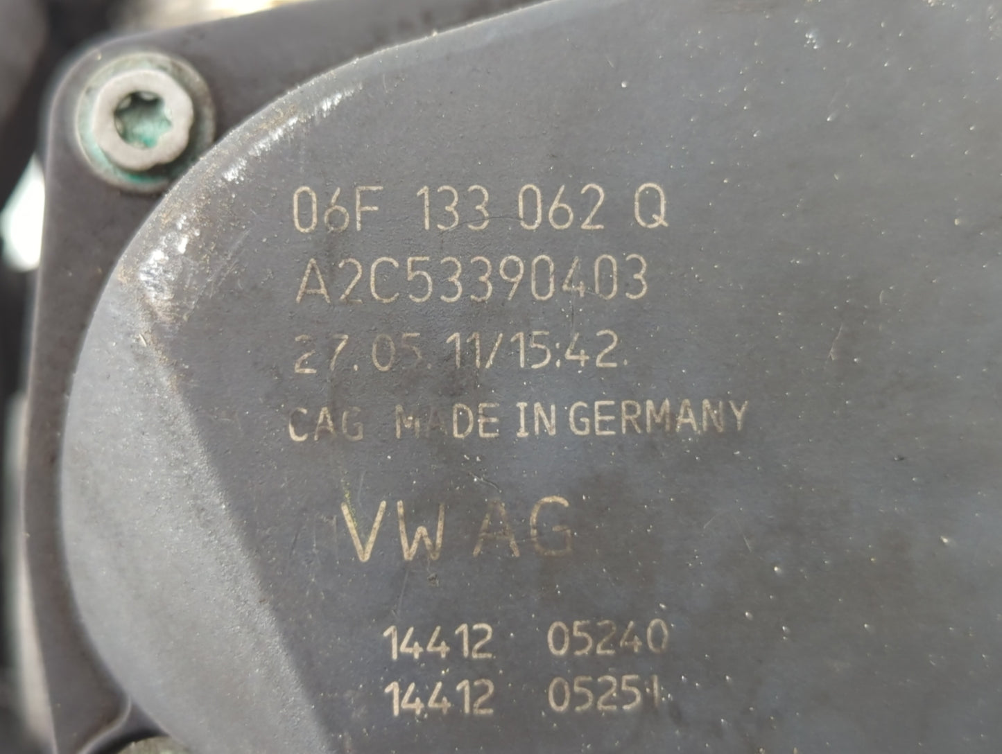2009-2017 Volkswagen Cc Throttle Body P/N:06F 133 062 G 06F 133 062 Q Fits OEM Used Auto Parts - Oemusedautoparts1.com