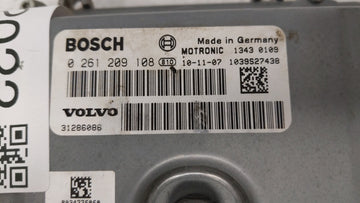 2012 Volvo S60 PCM Engine Control Computer ECU ECM PCU OEM P/N:0 261 209 108 31286086, 1343 0003 Fits OEM Used Auto Parts