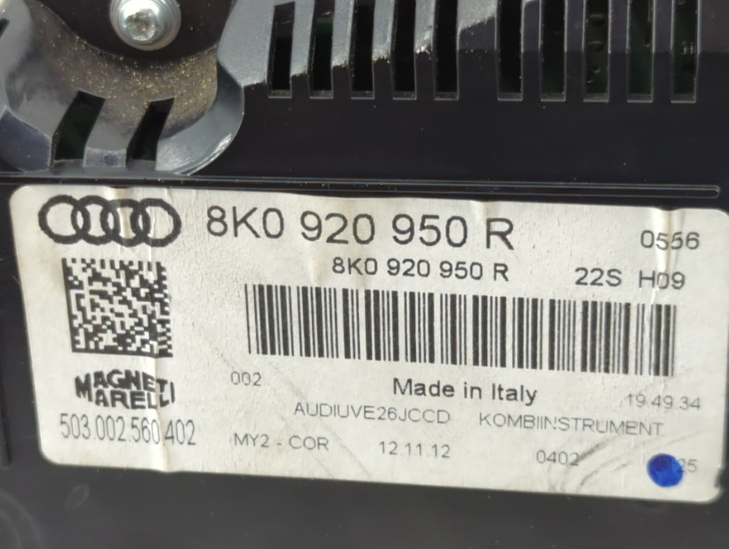 2013-2016 Audi A4 Instrument Cluster Speedometer Gauges P/N:8K0 920 950 R Miles: Fits Fits 2013 2014 2015 2016 OEM Used Auto