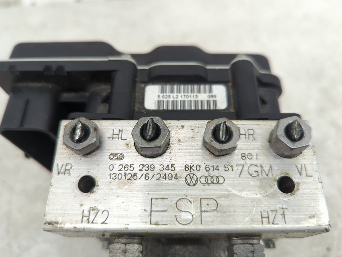 2013 Audi A4 Anti-Lock Brake ABS Pump Module Actuator OEM P/N:0265239345 8K0614517GM Fits OEM Used Auto Parts - Oemusedautop
