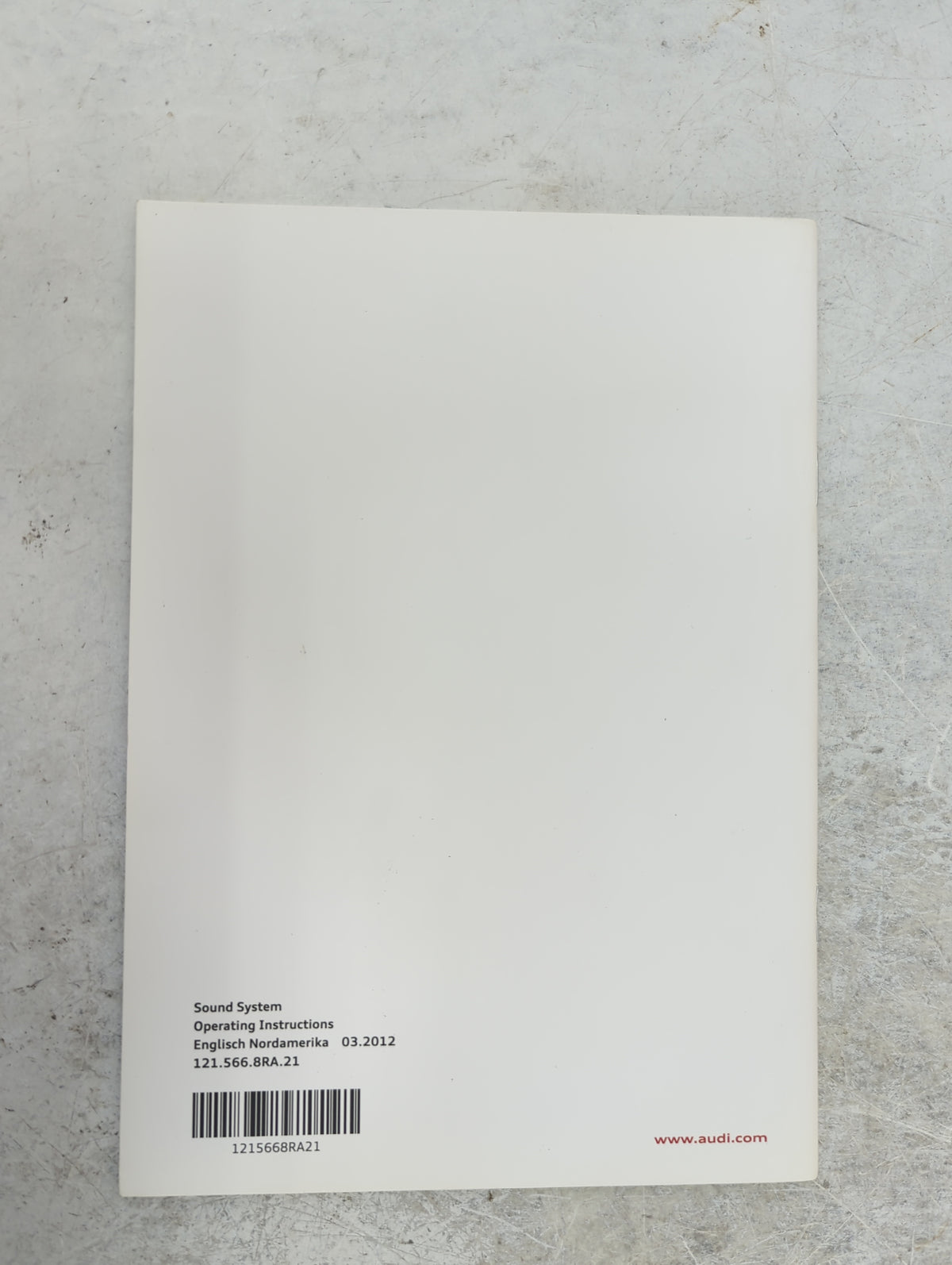 2013 Audi A4 Owners Manual Book Guide P/N:131.561.8K0.23 1315618K023, 121.566.8RA.21, 1215668RA21 OEM Used Auto Parts - Oemu