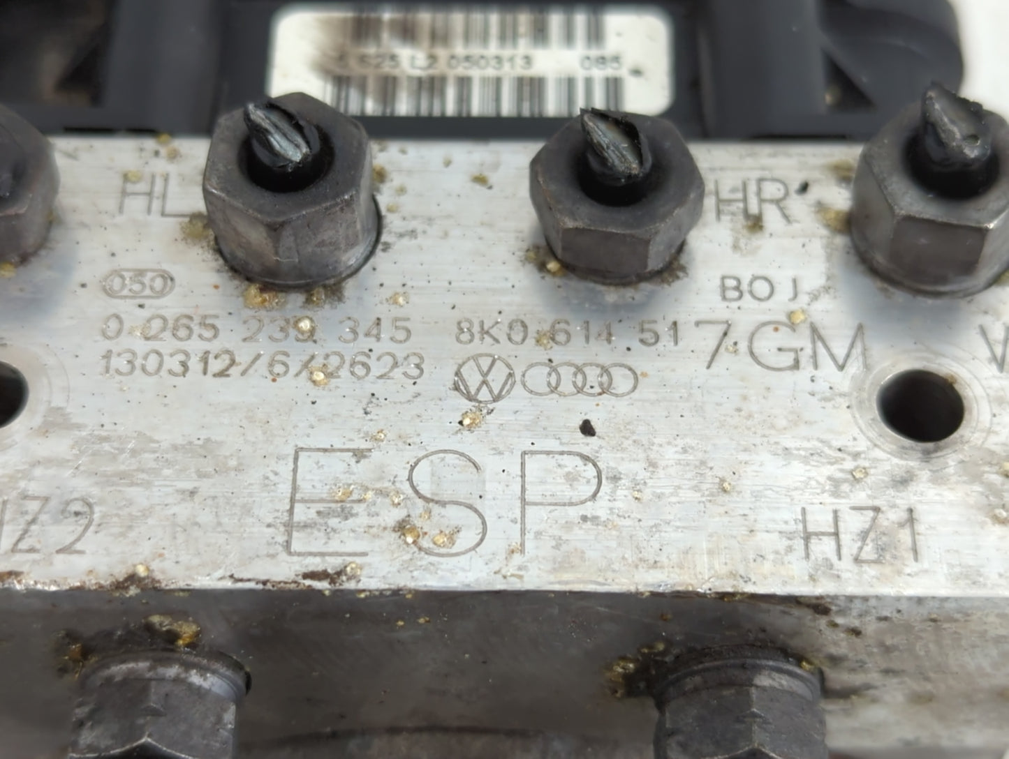 2013 Audi A5 ABS Pump Control Module Replacement P/N:8K0 614 51 0 265 239 345 Fits OEM Used Auto Parts - Oemusedautoparts1.c