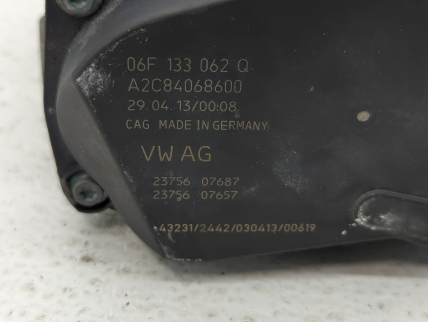 2010-2017 Audi A5 Throttle Body P/N:06F 133 062 T 06F 133 062 Q Fits OEM Used Auto Parts - Oemusedautoparts1.com