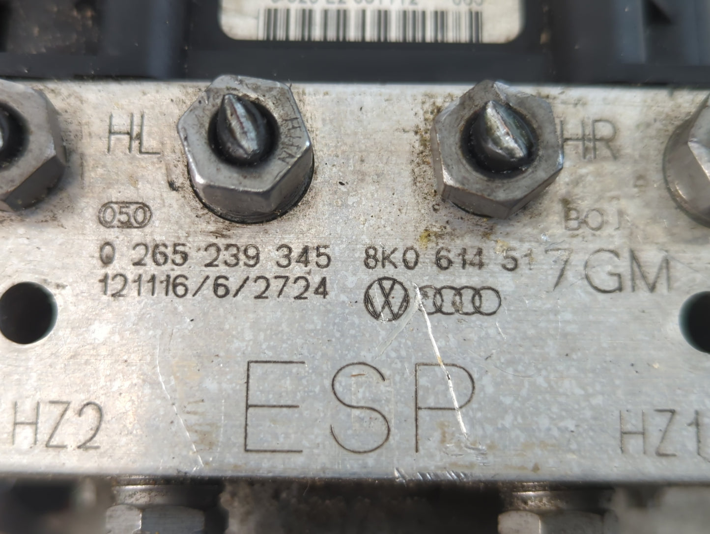 2013 Audi A5 ABS Pump Control Module Replacement P/N:8K0 614 517 0 265 239 345 Fits OEM Used Auto Parts - Oemusedautoparts1.