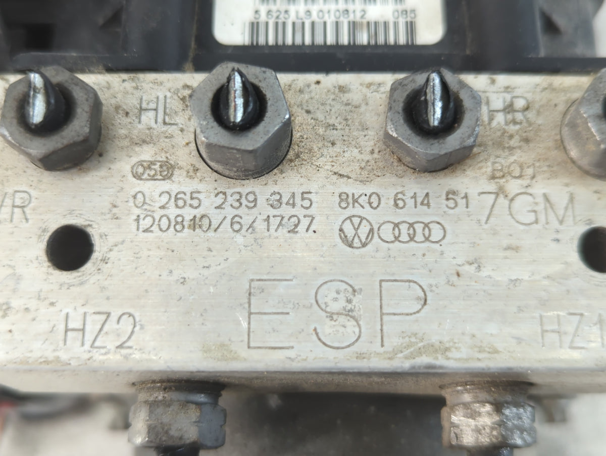2013 Audi A5 Anti-Lock Brake ABS Pump Module Actuator OEM P/N:8K0 614 517 GM Fits OEM Used Auto Parts - Oemusedautoparts1.co