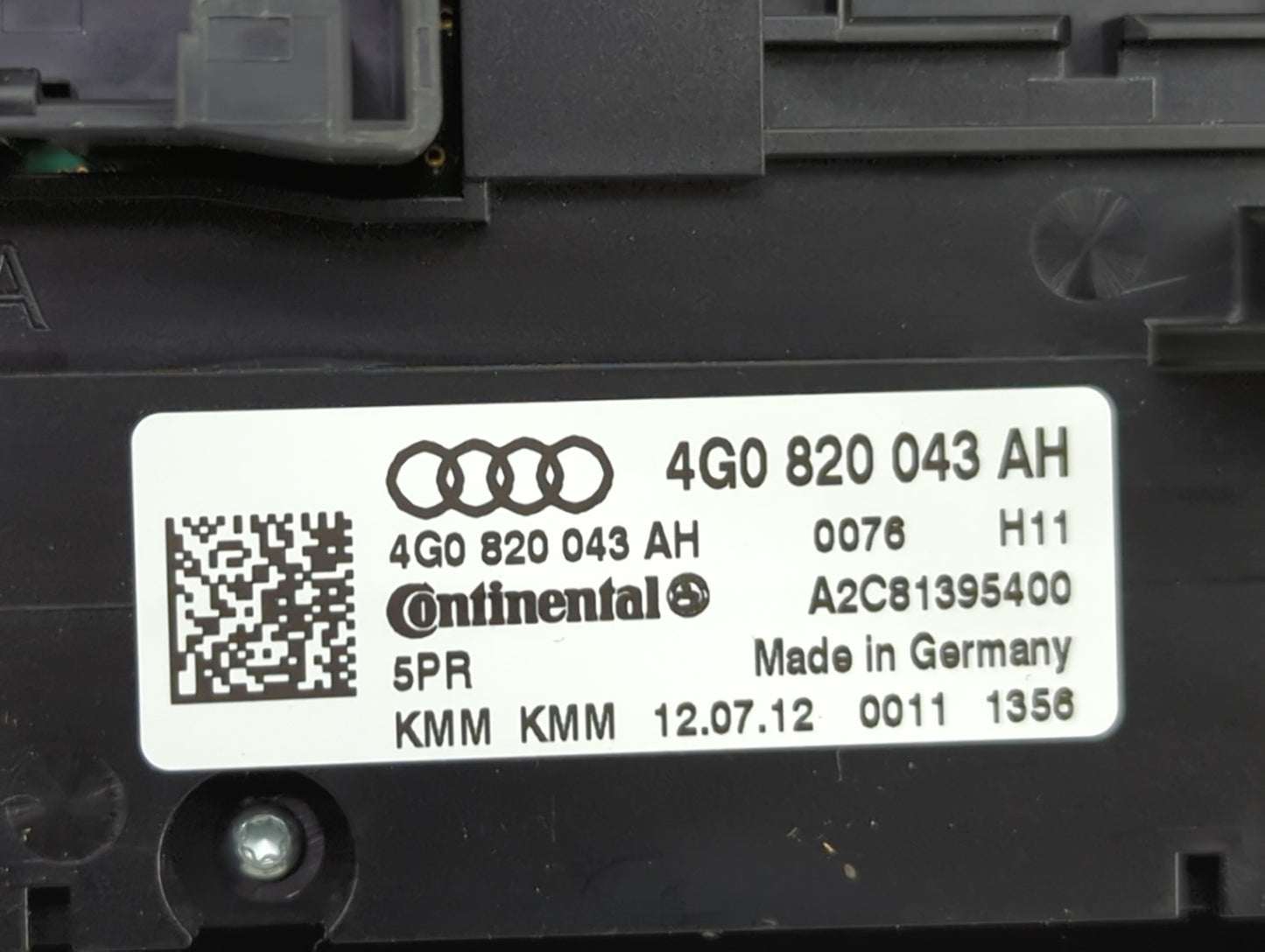 2014-2017 Audi A6 Climate Control Module Temperature AC/Heater Replacement P/N:4G0820043AH A2C81395400 Fits OEM Used Auto Pa