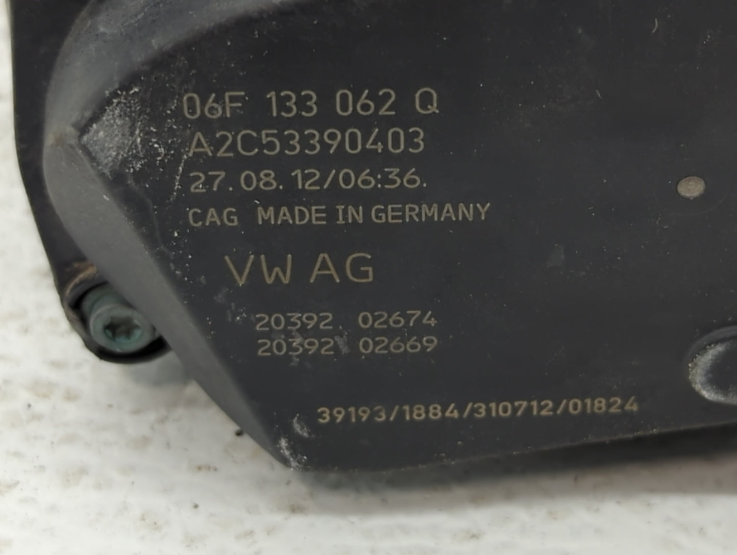 2012-2018 Audi A6 Throttle Body P/N:06F 133 062 Q Fits OEM Used Auto Parts - Oemusedautoparts1.com