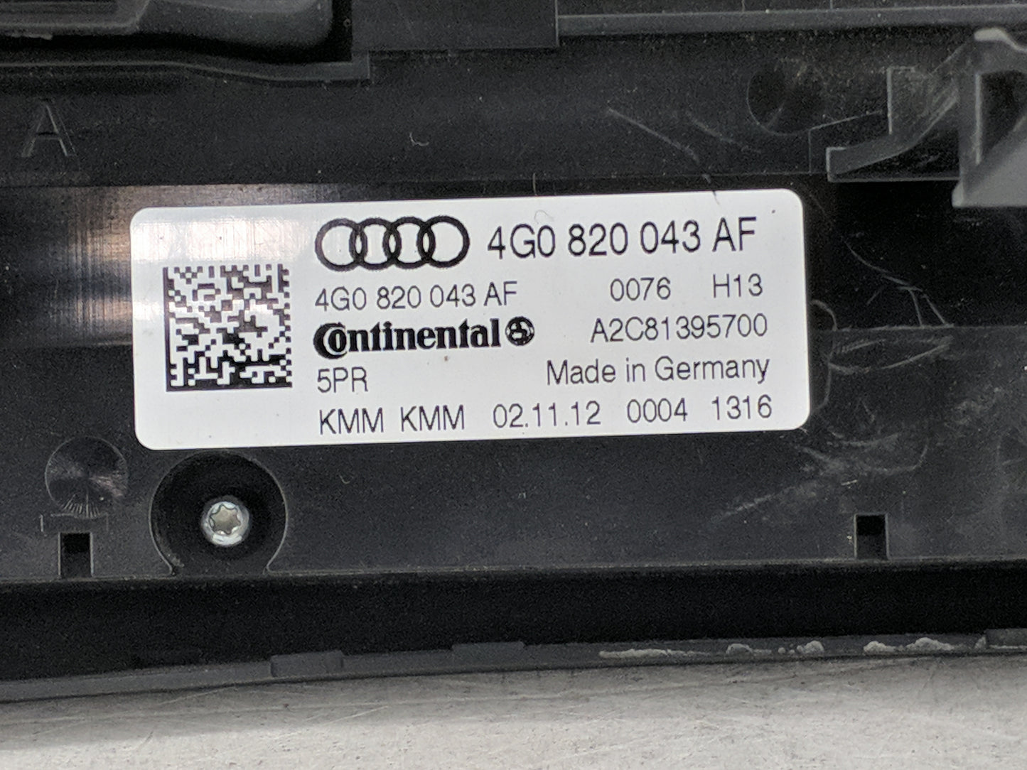 2012-2013 Audi A7 Climate Control Module Temperature AC/Heater Replacement P/N:4G0820043AF A2C81395700 Fits Fits 2012 2013 O