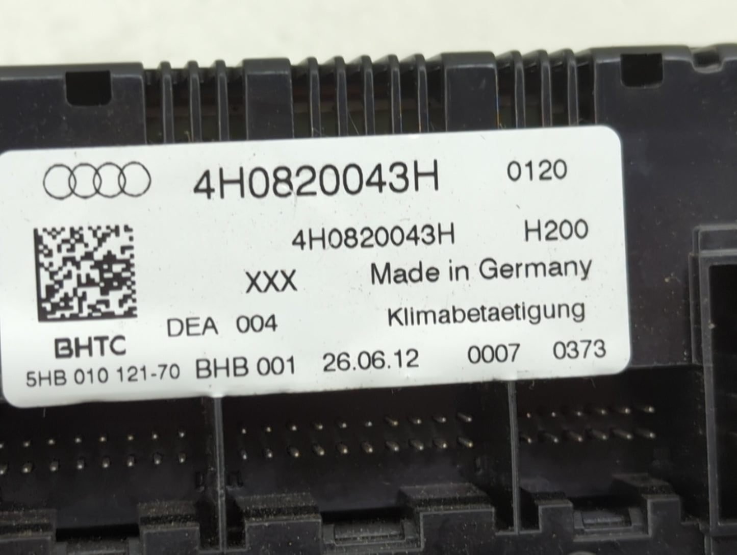 2011-2014 Audi A8 Climate Control Module Temperature AC/Heater Replacement P/N:4H0820043H 5HB010121-70 Fits OEM Used Auto Pa