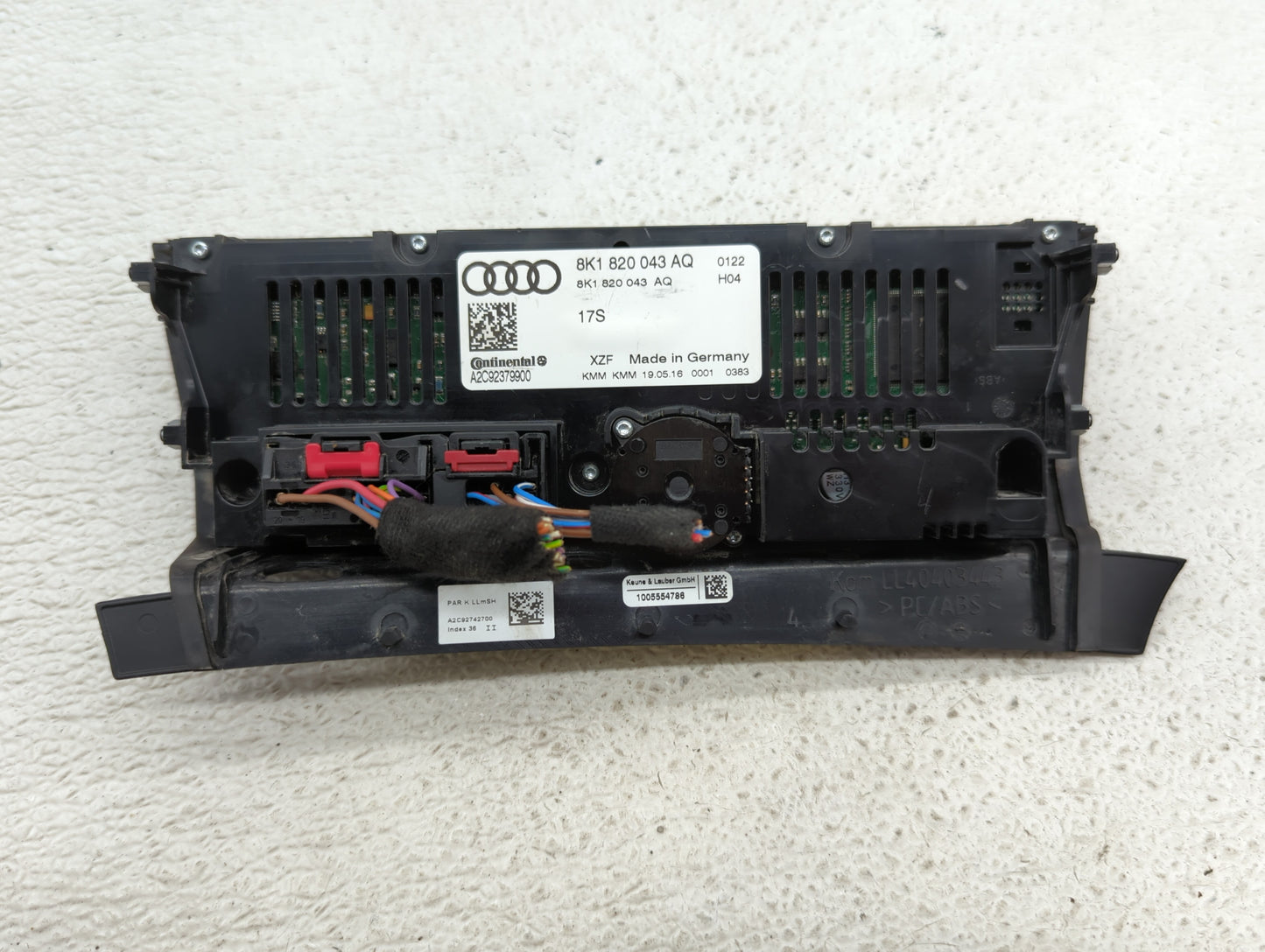 2013-2017 Audi Q5 Climate Control Module Temperature AC/Heater Replacement P/N:8K1 820 043 AQ 8K1 820 043 T Fits OEM Used Au