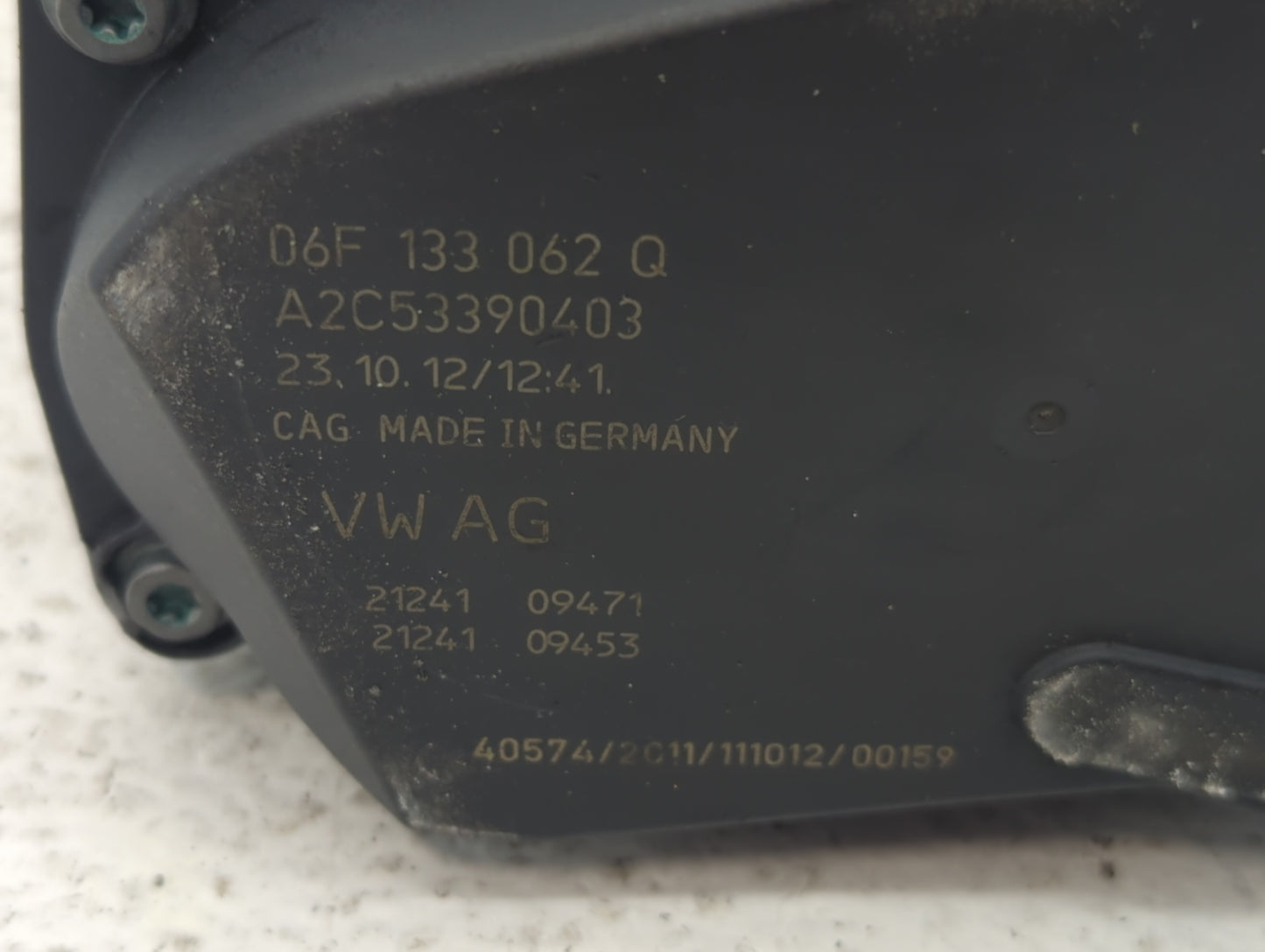 2010-2017 Audi Q5 Throttle Body P/N:06F 133 062 T 06F 133 062 Q Fits OEM Used Auto Parts - Oemusedautoparts1.com