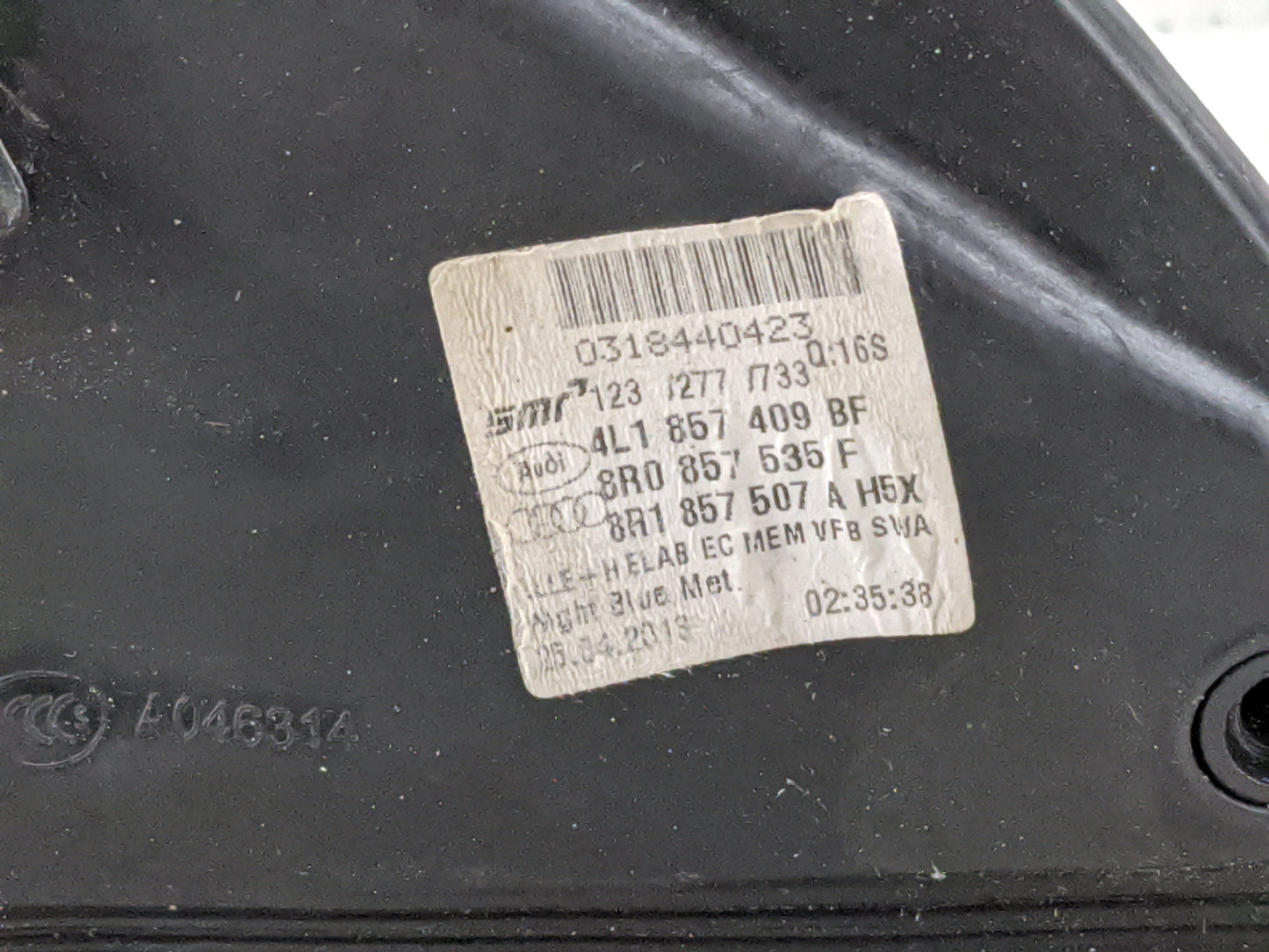 2013-2015 Audi Q7 Driver Side View Mirror - Left Door Mirror OEM Used - Oemusedautoparts1.com