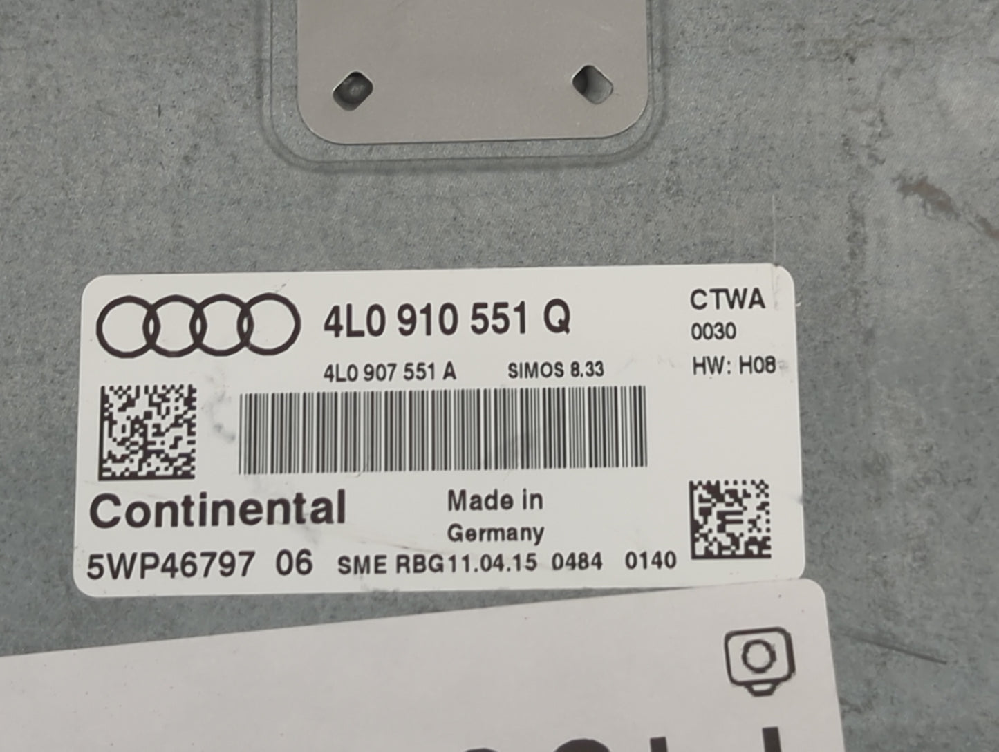 2013-2015 Audi Q7 PCM Engine Control Computer ECU ECM PCU OEM P/N:4L0910551Q 4L0907551A, 5WP4679706 Fits Fits 2013 2014 2015