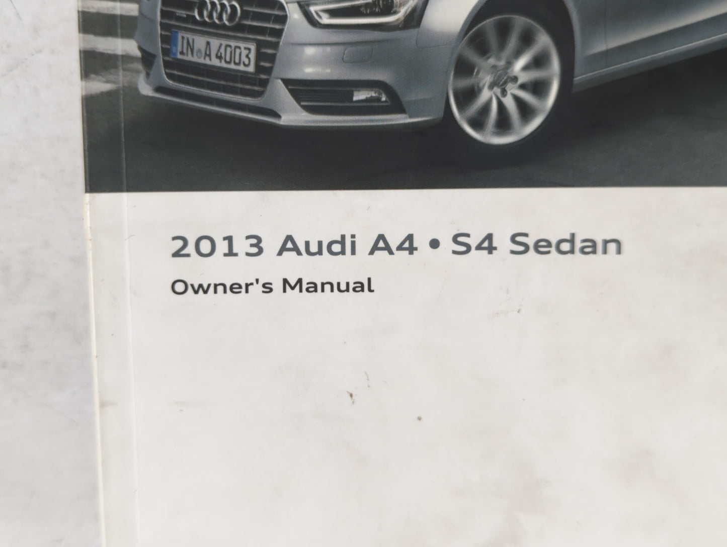 2013 Audi S4 Owners Manual Book Guide P/N:131 561 8K2 23 OEM Used Auto Parts - Oemusedautoparts1.com
