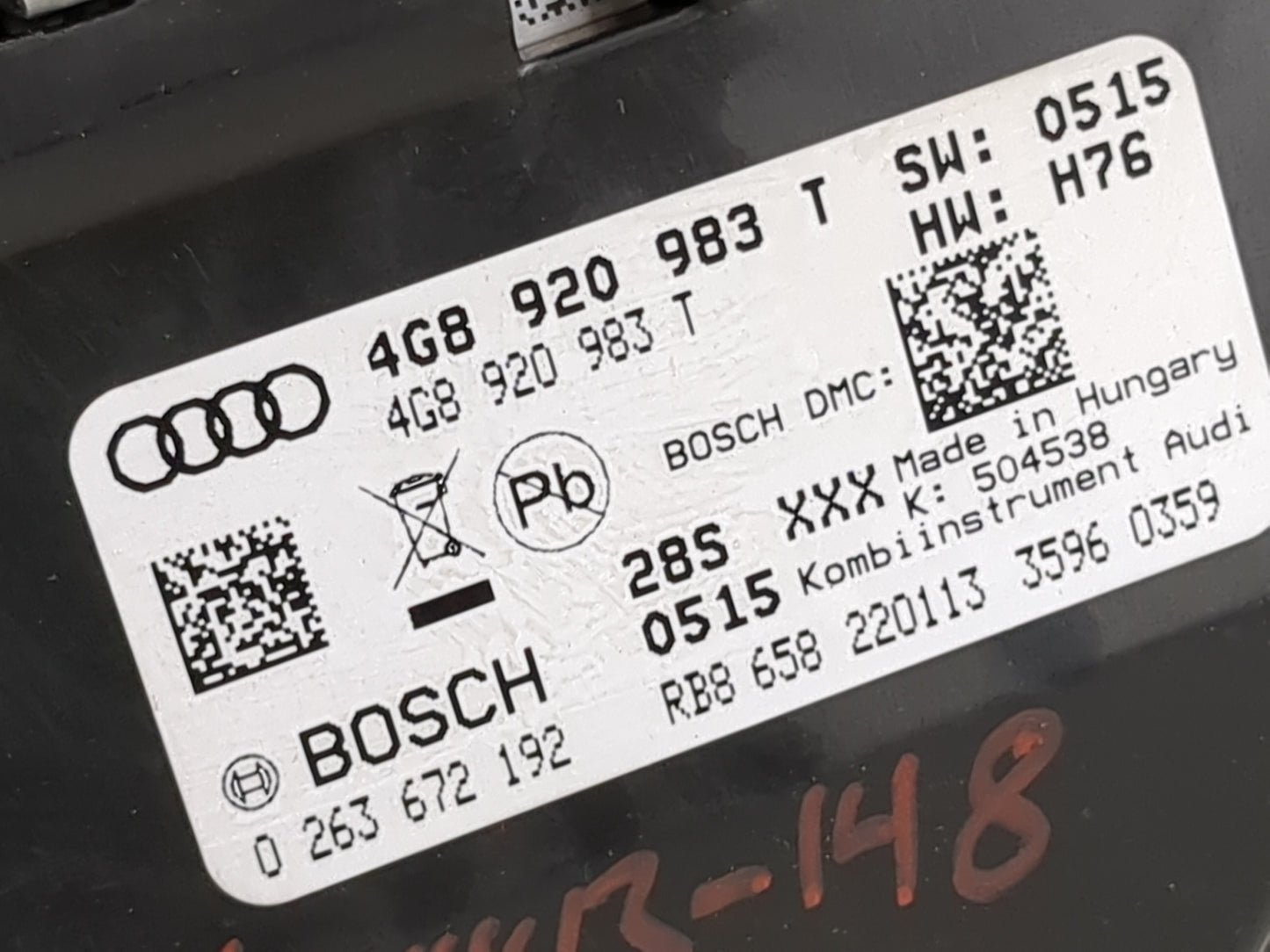 2013 Audi S7 Instrument Cluster Speedometer Gauges P/N:0 263 672 192 4G8 920 983 T Miles: Fits OEM Used Auto Parts - Oemused