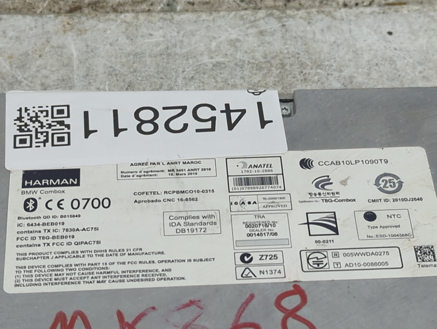 2012-2015 Bmw 328i Telematics Control Module 1452811 - Oemusedautoparts1.com