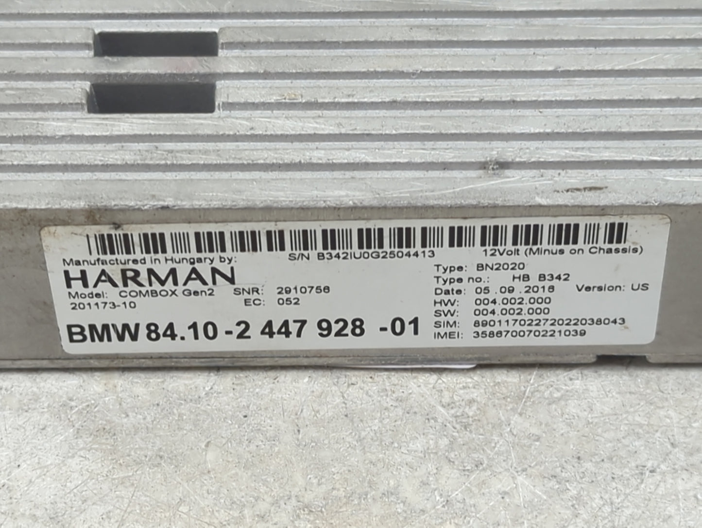 2012-2015 Bmw 328i Audio Control Module 1452850 - Oemusedautoparts1.com