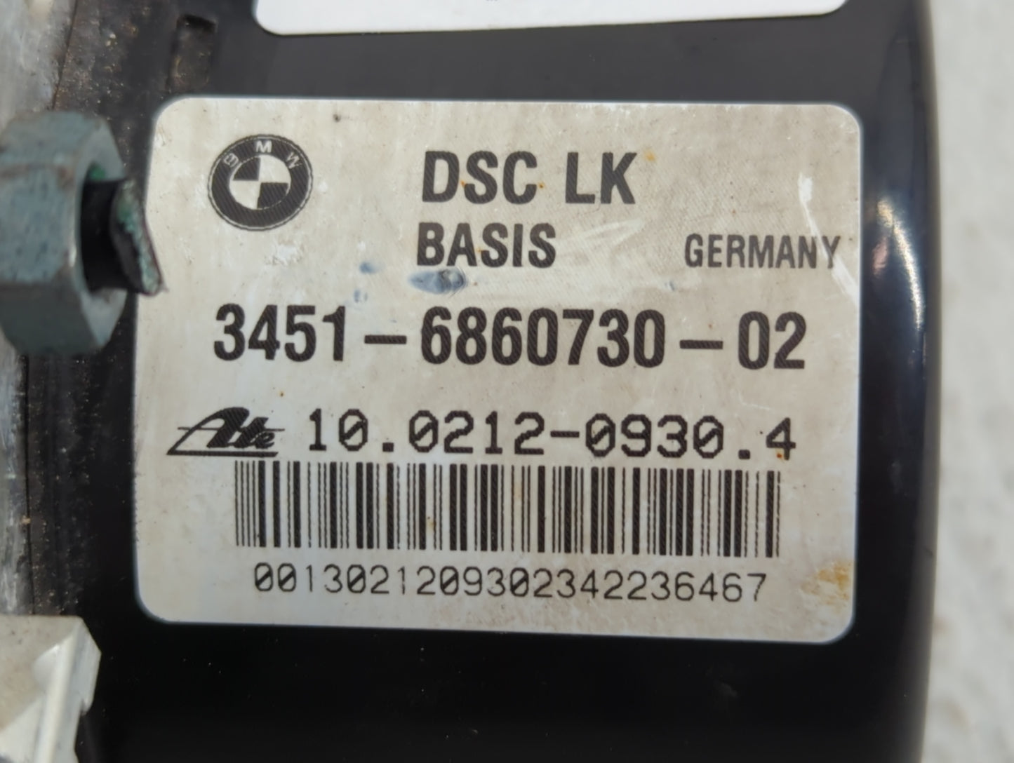 2012-2013 Bmw 328i ABS Pump Control Module Replacement P/N:3451-6860730-02 Fits Fits 2012 2013 OEM Used Auto Parts - Oemused
