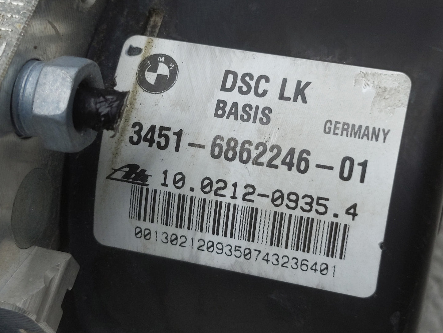 2013 Bmw 328i ABS Pump Control Module Replacement P/N:3451-6862246-01 Fits OEM Used Auto Parts - Oemusedautoparts1.com
