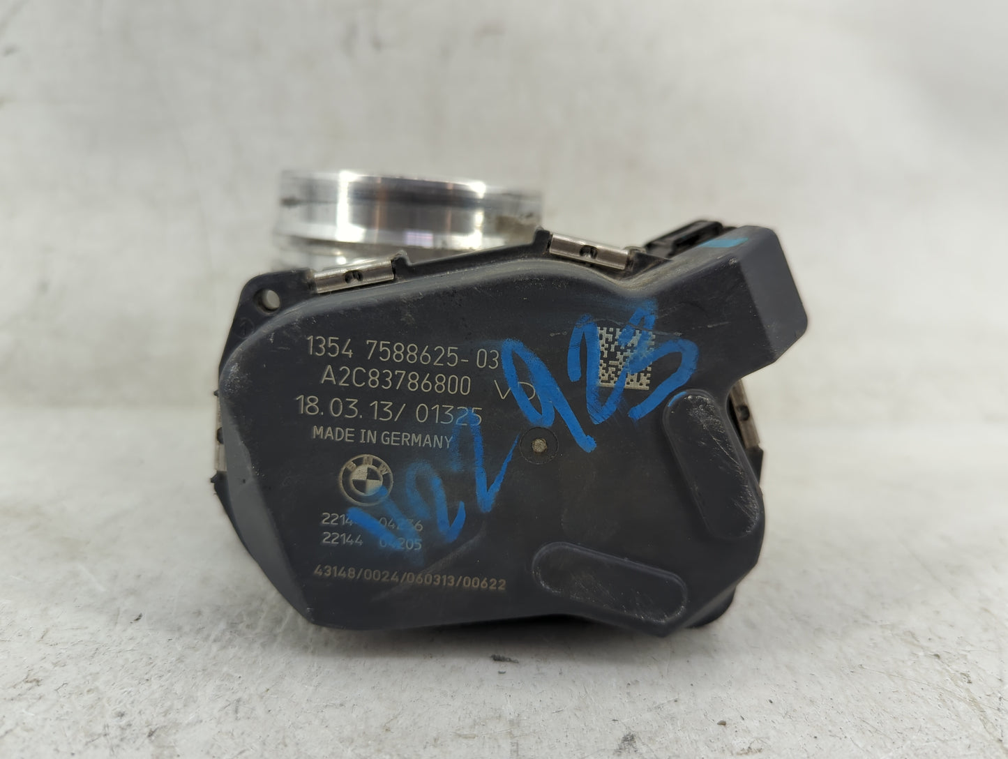2012-2016 Bmw 328i Throttle Body P/N:7588625-03 A2C83786800 Fits Fits 2012 2013 2014 2015 2016 2017 2018 OEM Used Auto Parts