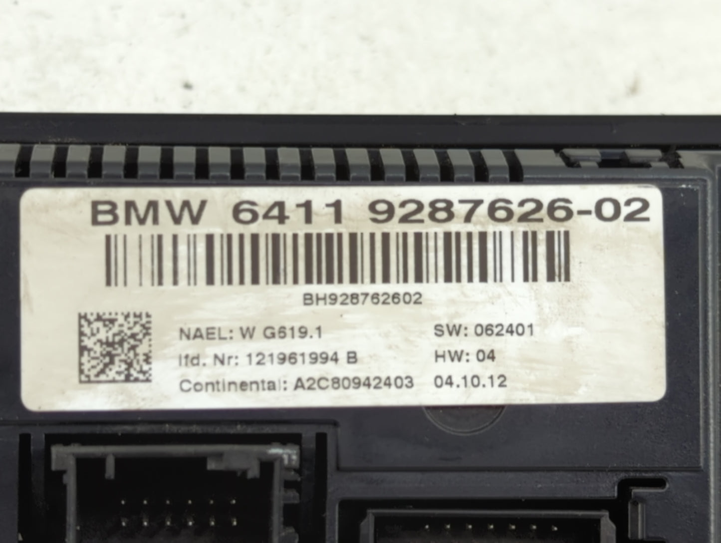 2011-2013 Bmw 328i Climate Control Module Temperature AC/Heater Replacement P/N:9287626-02 Fits Fits 2011 2012 2013 OEM Used