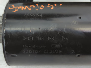 2012-2016 Bmw 328i Car Starter Motor Solenoid OEM P/N:0 001 138 058 Fits Fits 2011 2012 2013 2014 2015 2016 2017 2018 OEM Used Auto Parts