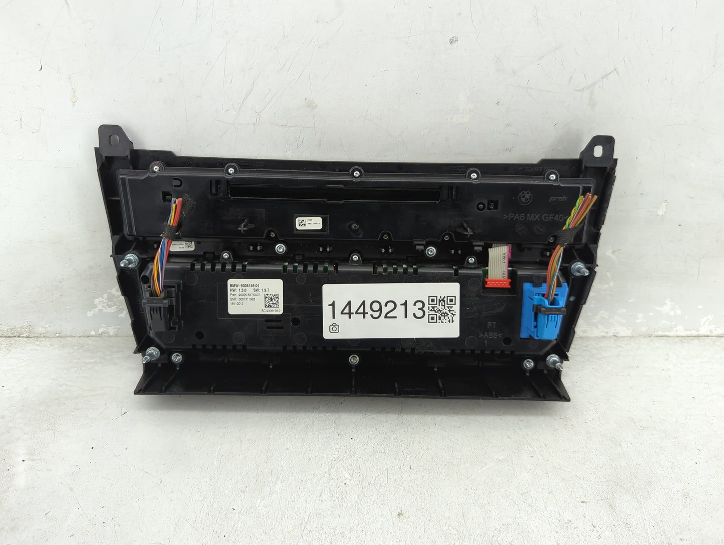 2011-2015 Bmw 528i Climate Control Module Temperature AC/Heater Replacement P/N:9306156-01 90025-637/0007 Fits OEM Used Auto