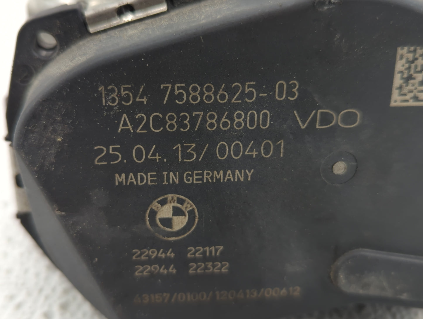 2012-2016 Bmw 528i Throttle Body P/N:1354 7588625-03 Fits Fits 2012 2013 2014 2015 2016 2017 2018 OEM Used Auto Parts - Oemu