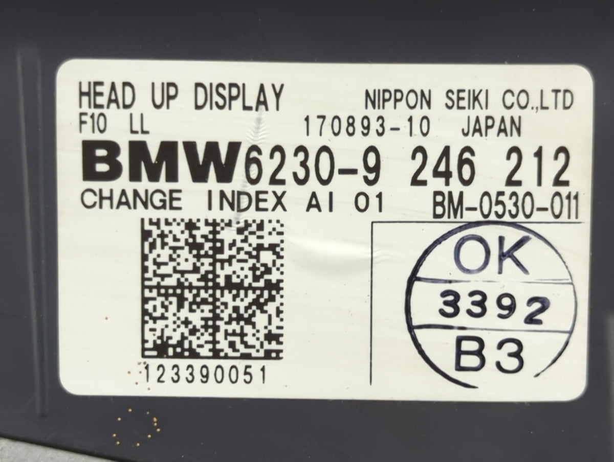 2013-2013 Bmw 535i Information Radio Display Screen 1452308 - Oemusedautoparts1.com