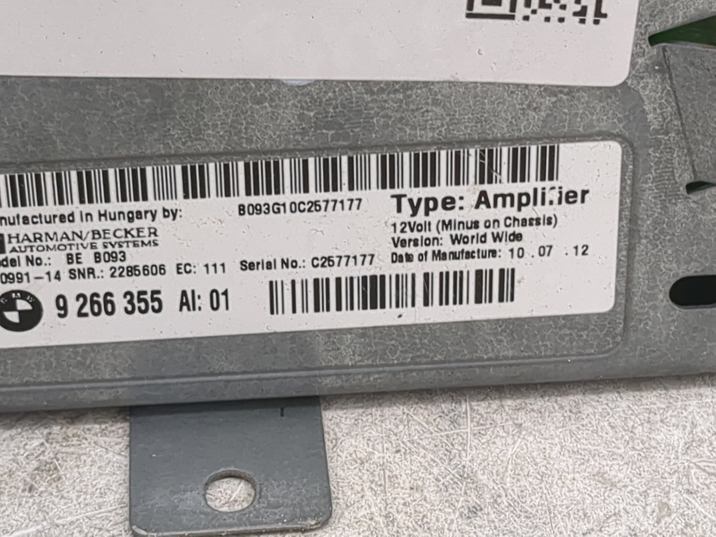 2011-2013 Bmw 535i Radio Speaker Amplifier - Oemusedautoparts1.com