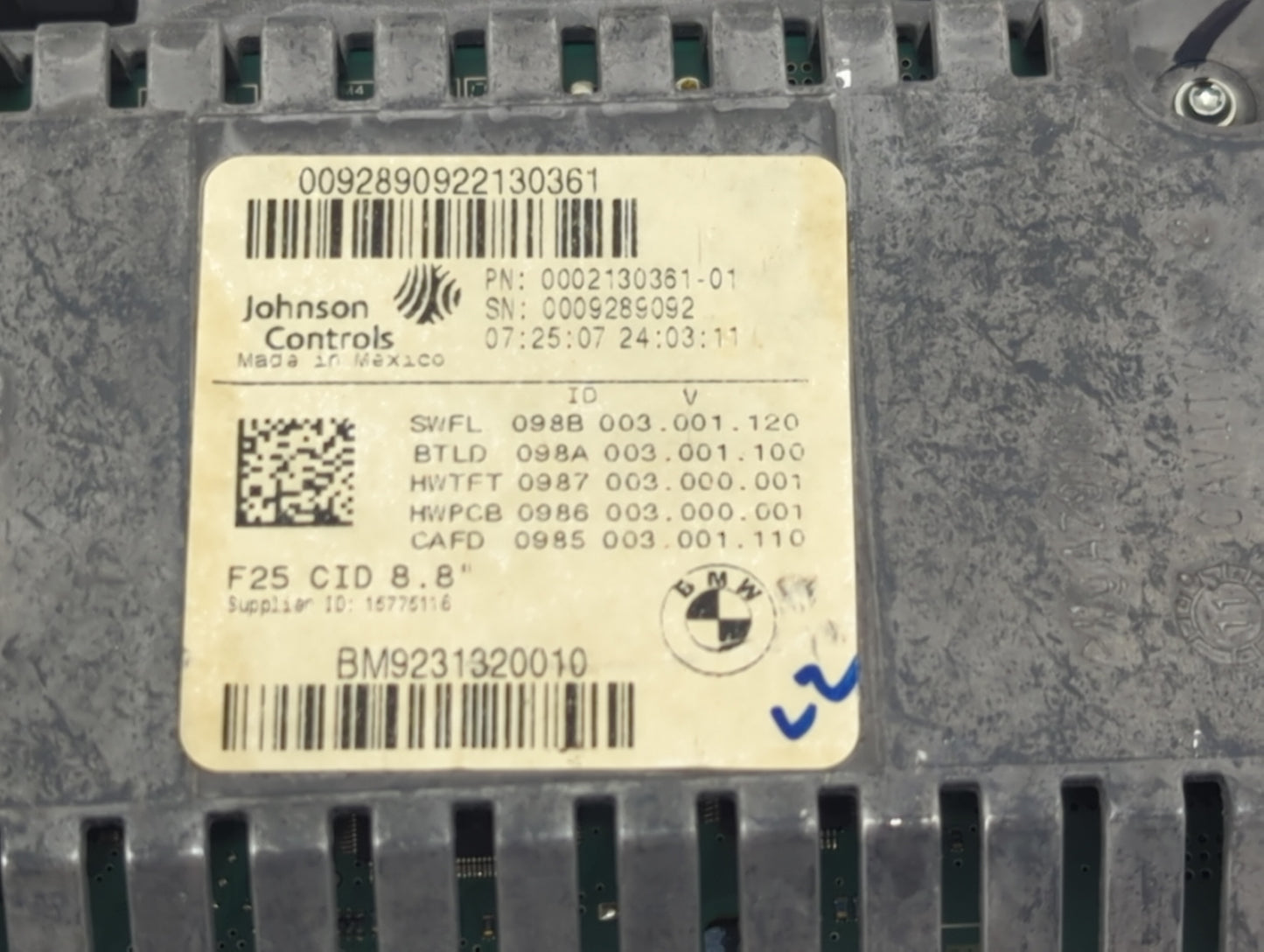 2011-2013 Bmw X3 Information Display Screen - Oemusedautoparts1.com