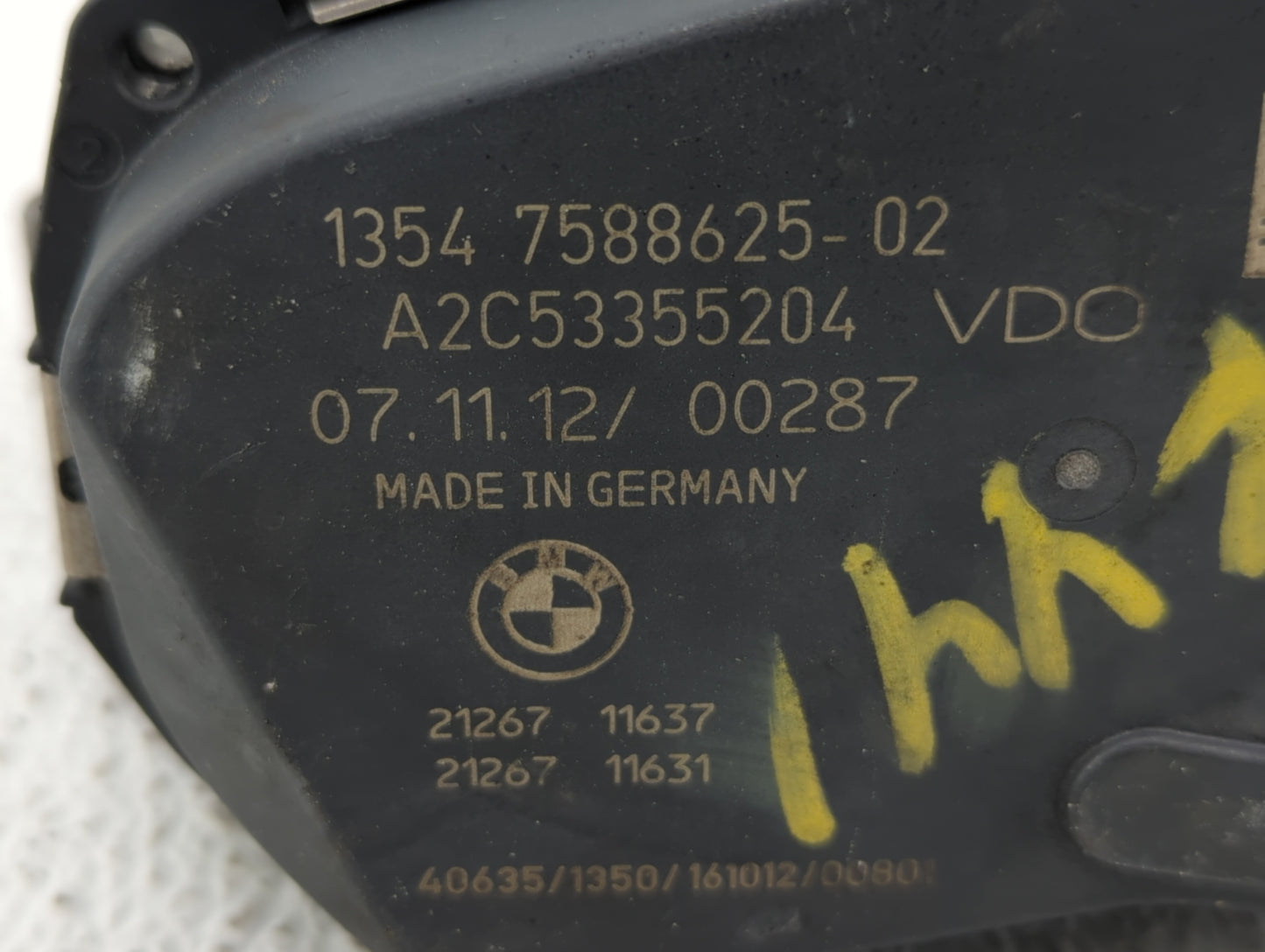 2013-2017 Bmw X3 Throttle Body P/N:1354 7588625 02 1354 7588625-04, 1354 7588625-03 Fits Fits 2012 2013 2014 2015 2016 2017