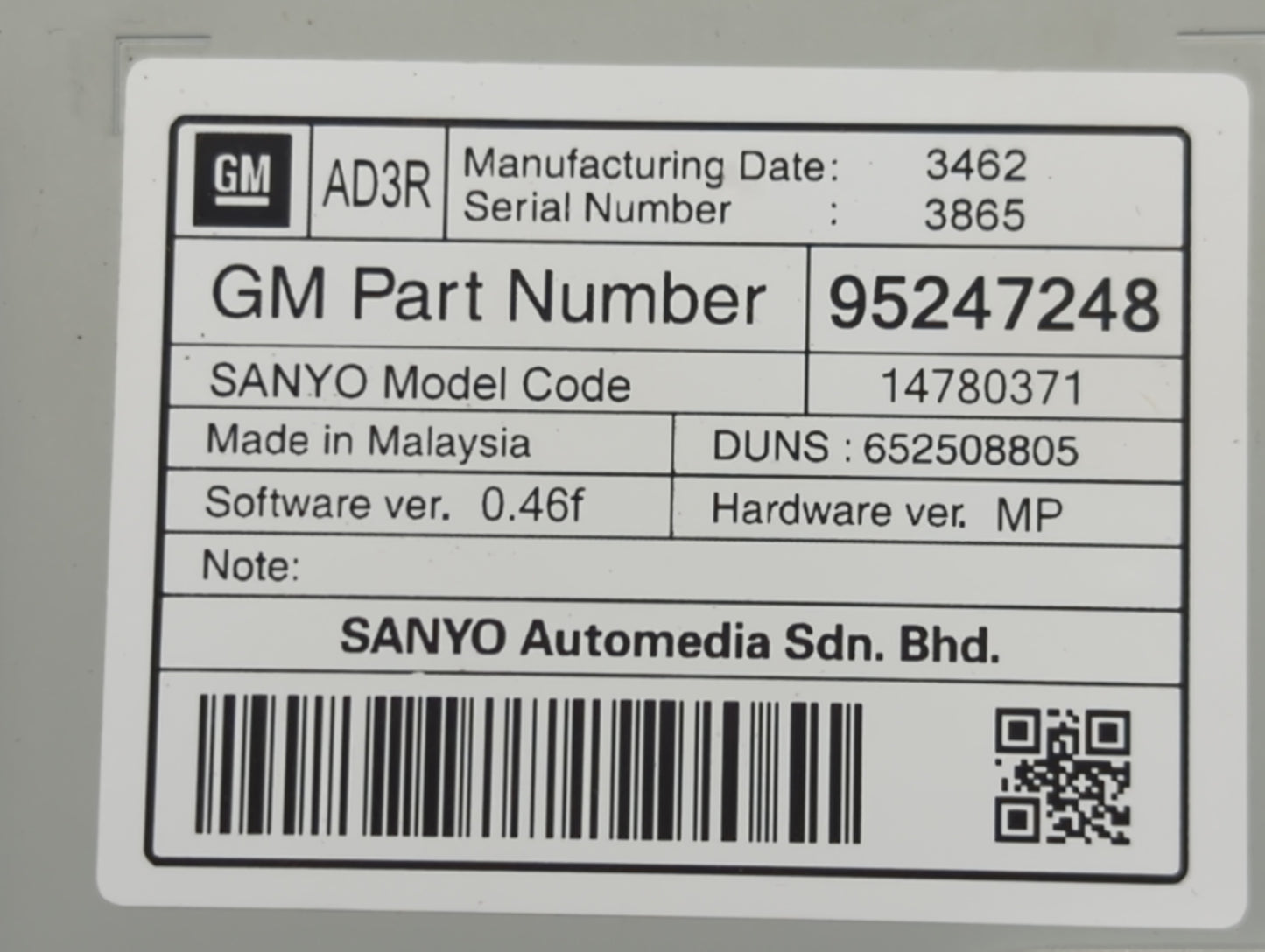 2013-2016 Buick Encore Information Display Screen 1469194 - Oemusedautoparts1.com