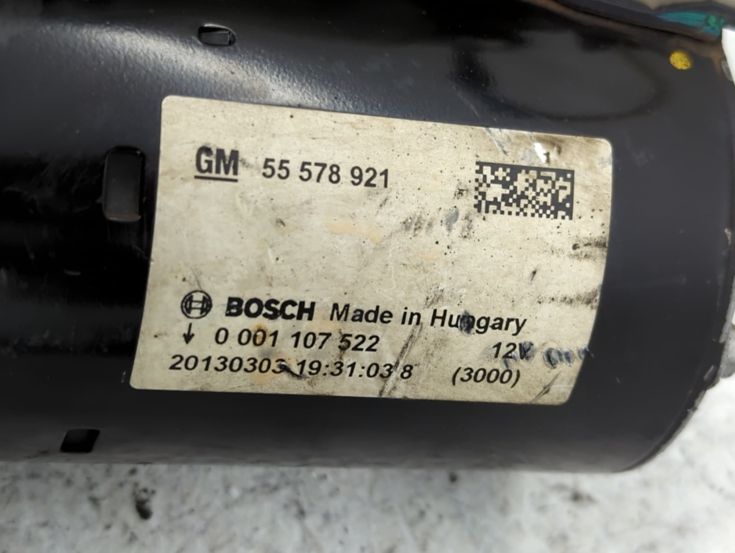 2013 Buick Encore Car Starter Motor Solenoid OEM P/N:2013030 55 578 921 Fits OEM Used Auto Parts - Oemusedautoparts1.com