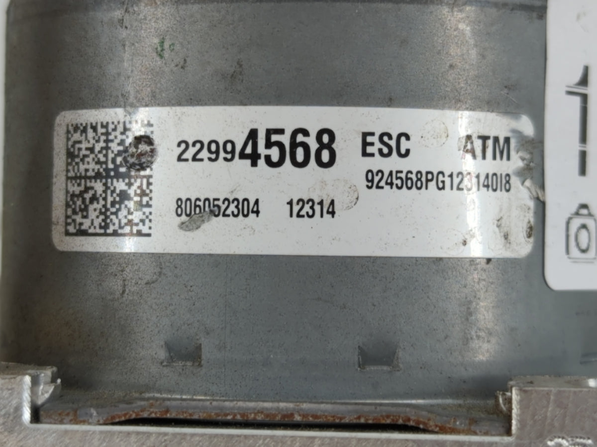 2013 Cadillac Ats Anti-Lock Brake ABS Pump Module Actuator OEM P/N:22994568 Fits OEM Used Auto Parts - Oemusedautoparts1.com