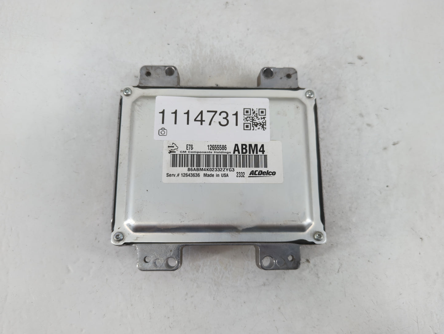 2012-2016 Chevrolet Cruze PCM Engine Control Computer ECU ECM PCU OEM P/N:12655586 Fits Fits 2011 2012 2013 2014 2015 2016 O