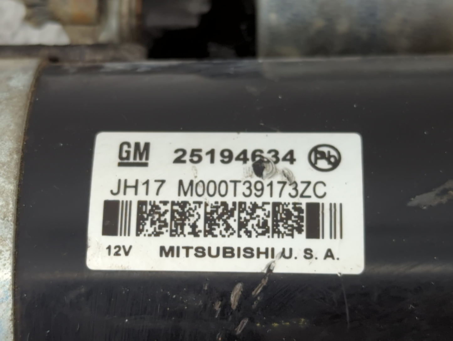2011-2016 Chevrolet Cruze Car Starter Motor Solenoid OEM P/N:M000T39171ZC 25194634 Fits OEM Used Auto Parts - Oemusedautopar